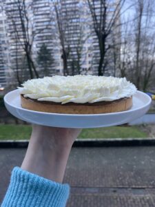 commande tarte irish coffee sur-mesure avec pochage fleur